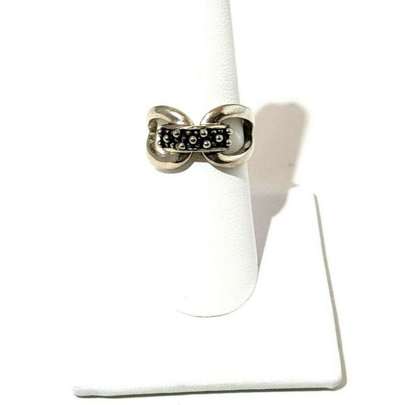 Michael Dawkins Sterling Silver Caviar Beaded Starry Night Ring, Size 6 3/4 - Picture 4 of 8